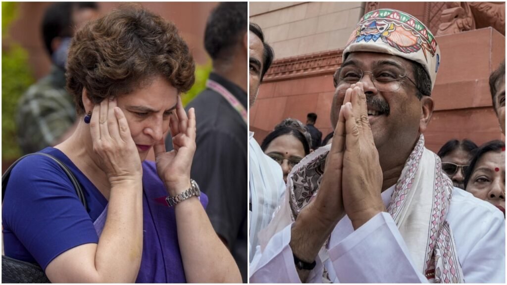 Priyanka Gandhi questions BJP over Dharmendra Pradhan reception
