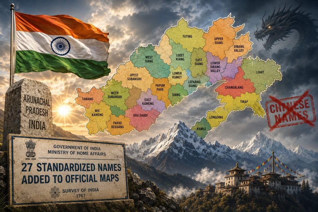 India maps 27 Arunachal Pradesh locations with official names as New Delhi counters China’s repeated renaming attempts along the border.
