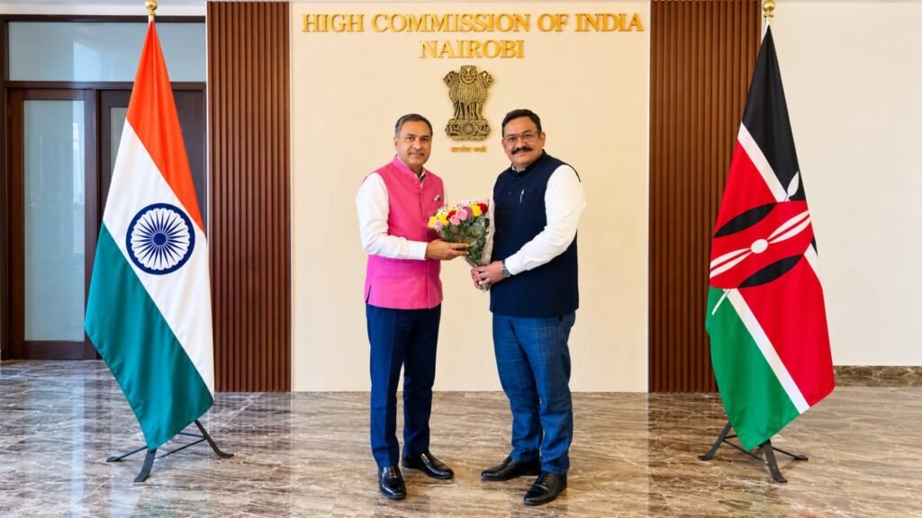 NAI chief Vipin Gaur meets Indian High Commissioner Adarsh Swaika in Nairobi to discuss stronger India-Kenya media ties and journalistic cooperation.